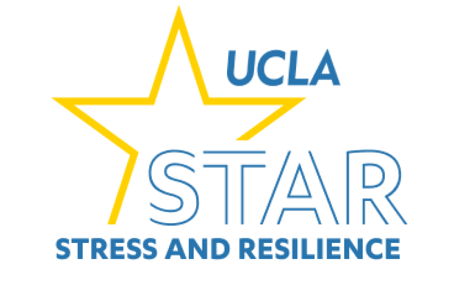UCLA STAR Logo with a white background and a yellow star outline surround the words STAR Stress and Resilience